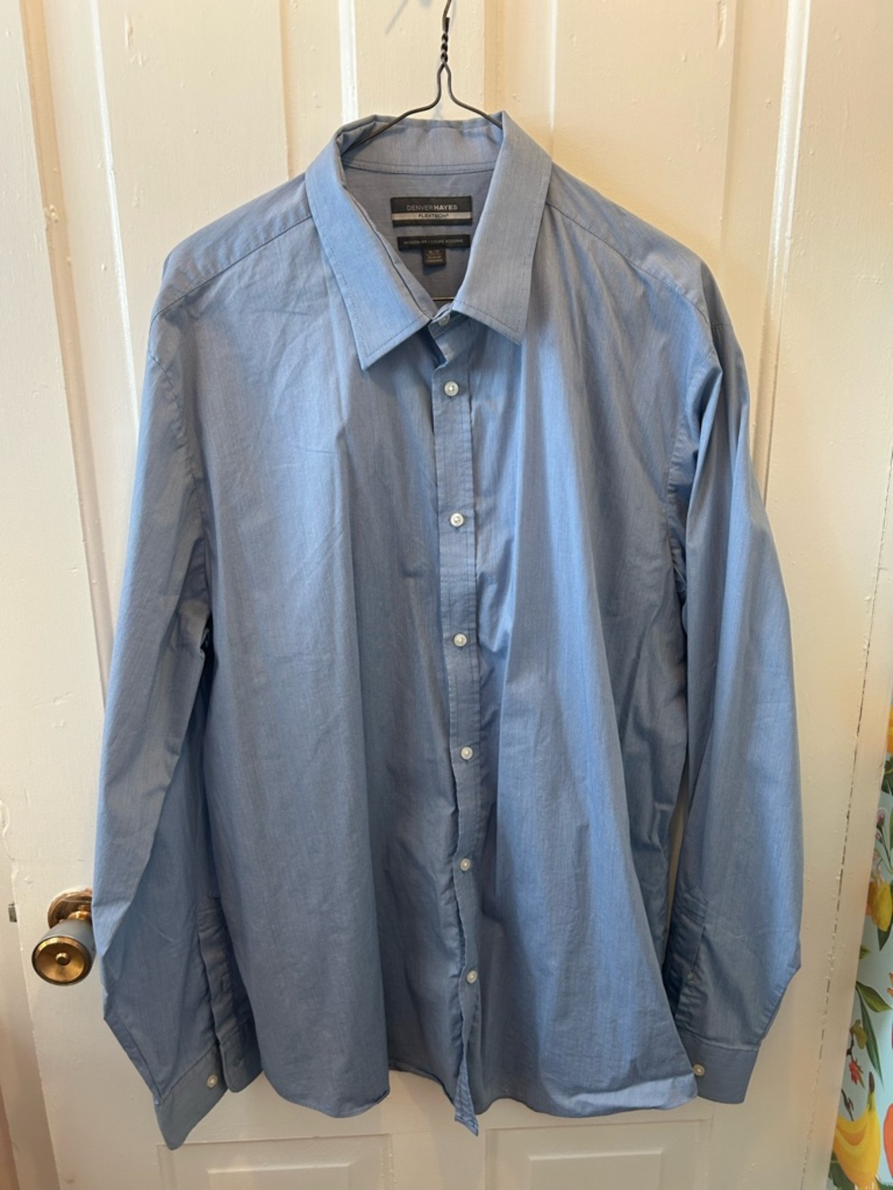 Denver Hayes Men’s Pale Blue Cotton Dress Shirt